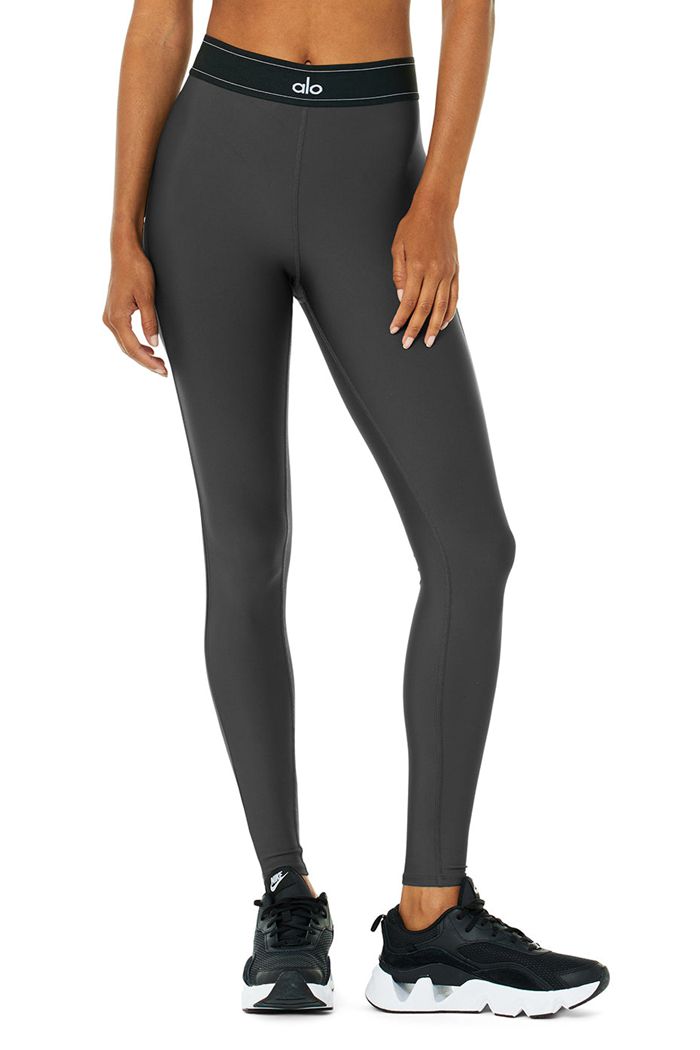 Leggins Alo Yoga Airlift High-Cintura Suit Up Mujer Grises Oscuro | 502963FQY