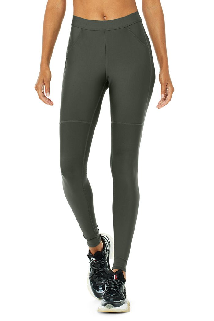 Leggins Alo Yoga High-Cintura 4 Pocket Utility Mujer Verdes Oscuro | 284065UYP