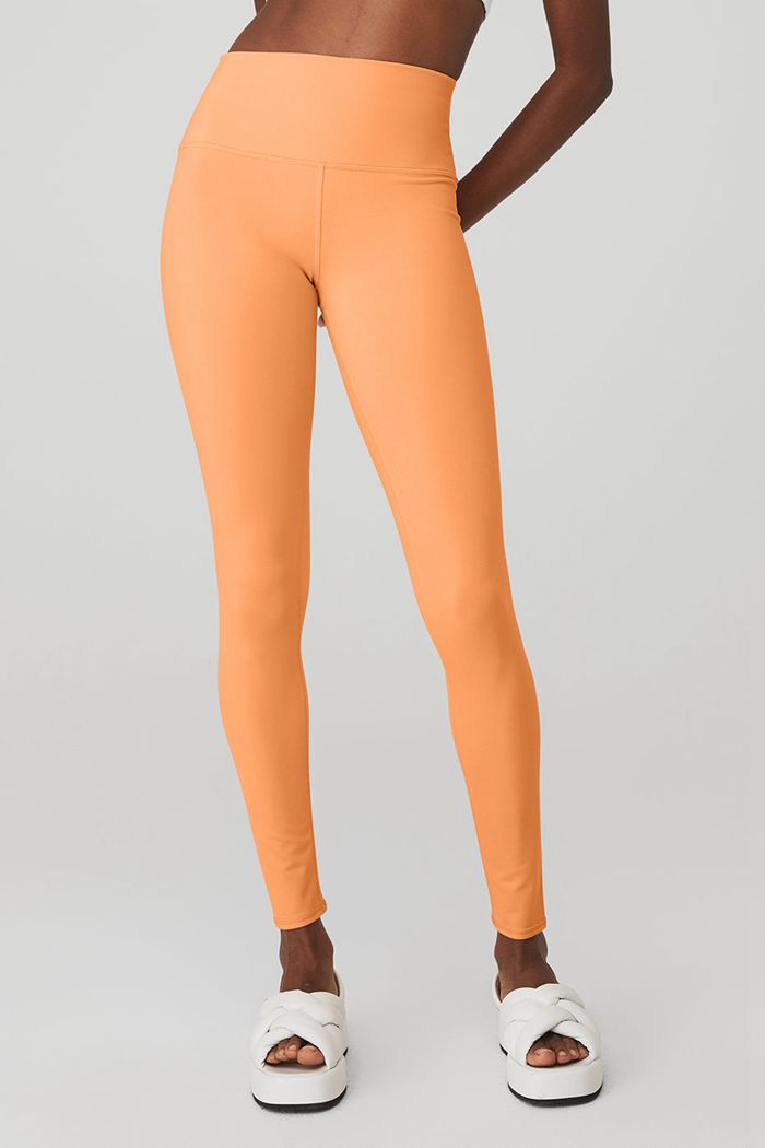 Leggins Alo Yoga High-Cintura Airbrush Mujer Naranjas | 054982DJH