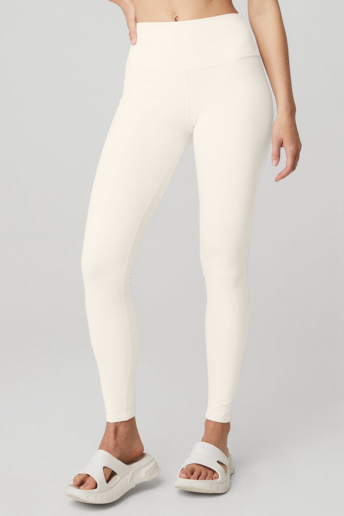 Leggins Alo Yoga High-Cintura Airbrush Mujer Blancos | 309421HTG