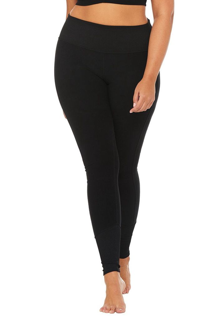 Leggins Alo Yoga High-Cintura Alosoft Lounge Mujer Negros | 806394GQK