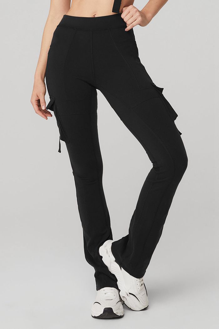 Leggins Alo Yoga High-Cintura Catch The Vibe Flare Mujer Negros | 123968CMX