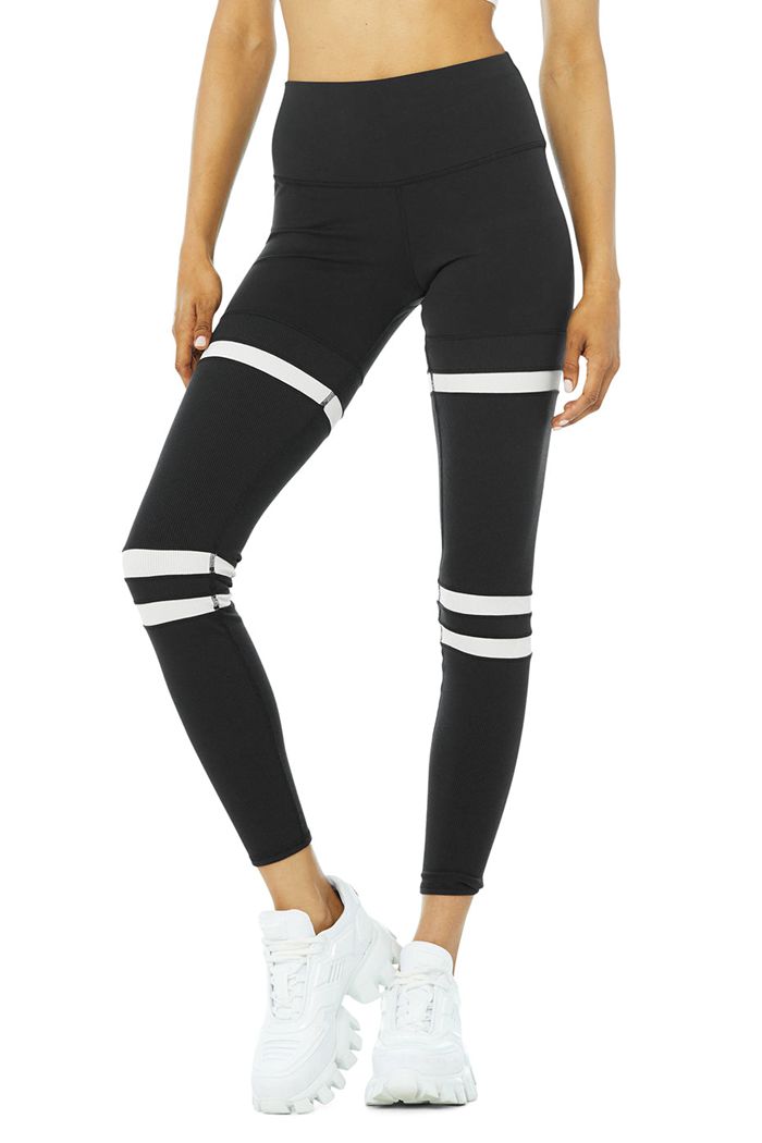 Leggins Alo Yoga High-Cintura Legit Mujer Negros Beige | 751483BIF