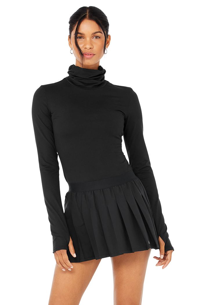 Long Sleeve Alo Yoga Alosoft Protection Turtleneck Mujer Negros | 420685OKI