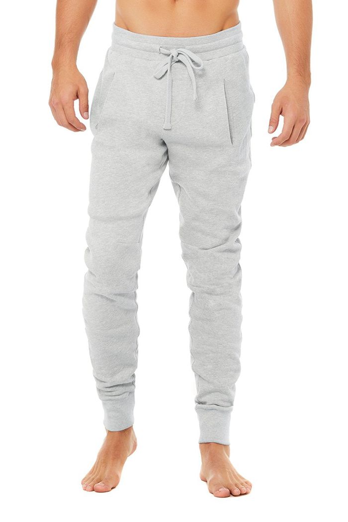 Pantalones Alo Yoga Base Sweat Hombre Grises | 210869OZK