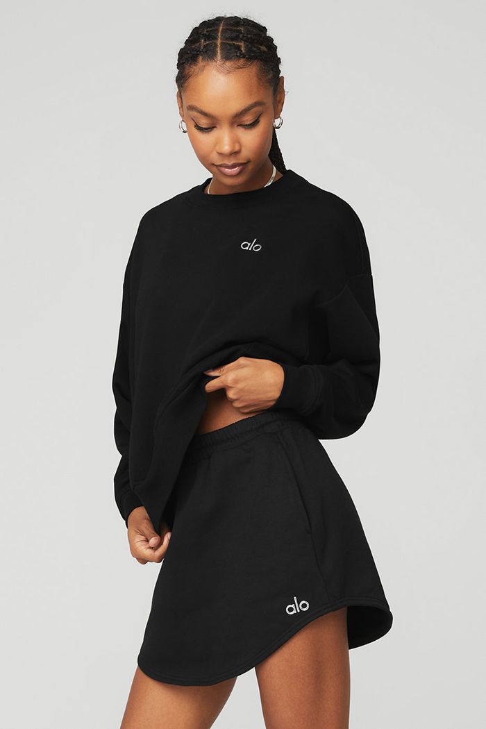 Pullover Alo Yoga Accolade Crew Neck Mujer Negros | 873591QXN