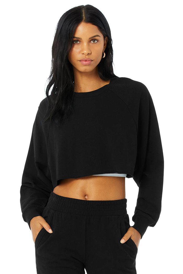 Pullover Alo Yoga Double Take Mujer Negros | 802193SJI