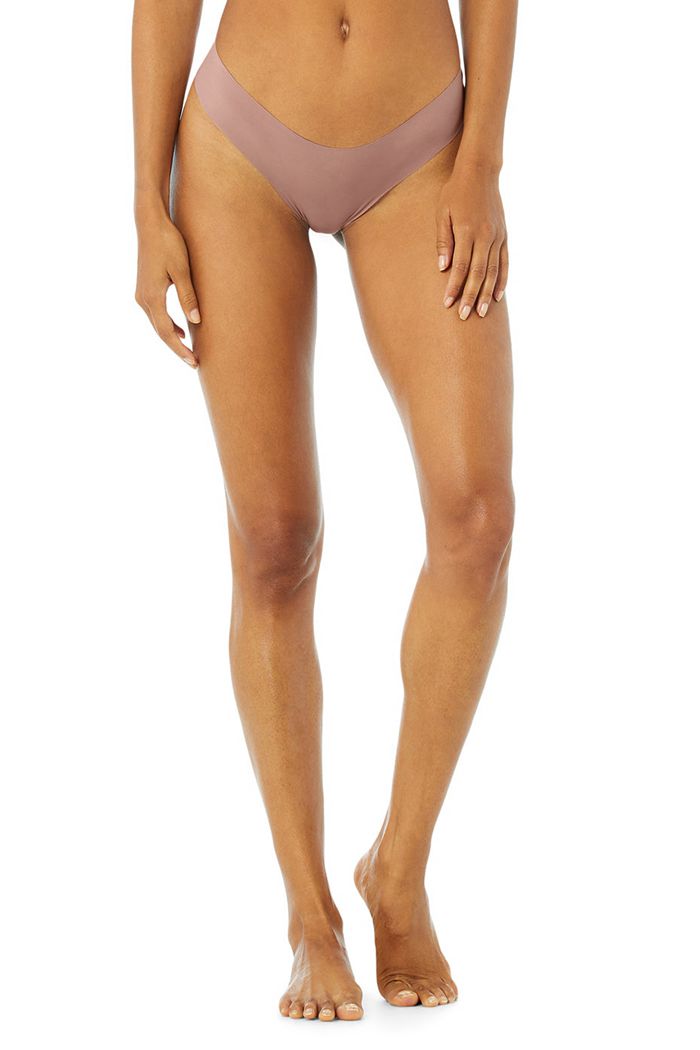 Ropa Interior Alo Yoga Airbrush Invisible Cheeky Mujer Rojos Oscuro | 603451SMW