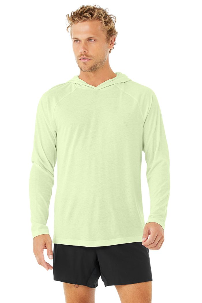 Sudadera Con Capucha Alo Yoga Core Encapuchado Runner Hombre Verdes | 896153ZDO