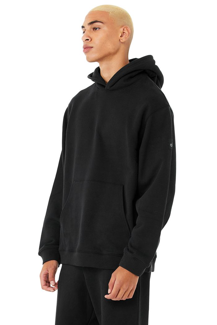 Sudadera Con Capucha Alo Yoga Renown Hombre Negros | 296805YKO