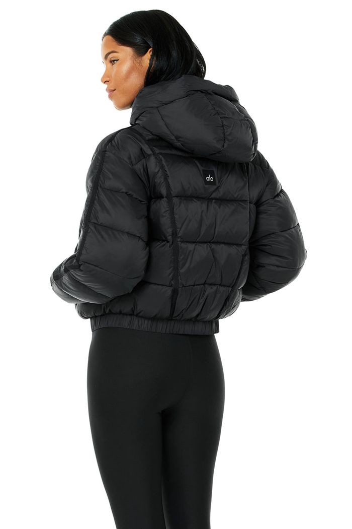 Chaquetas Alo Yoga Aspen Love Puffer Mujer Negros | 251879UBV