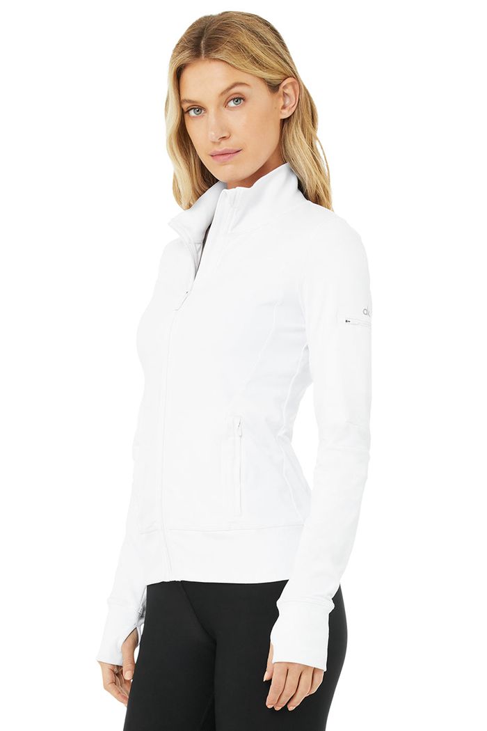 Chaquetas Alo Yoga Contour Mujer Blancos | 762195IWT