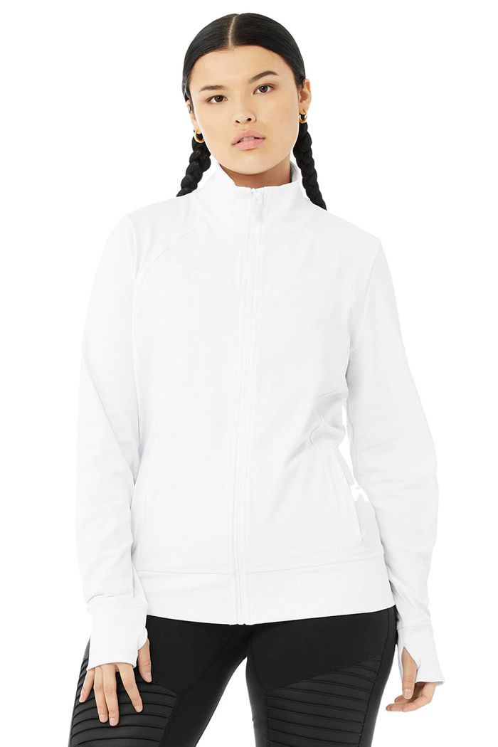 Chaquetas Alo Yoga Contour Mujer Blancos | 762195IWT