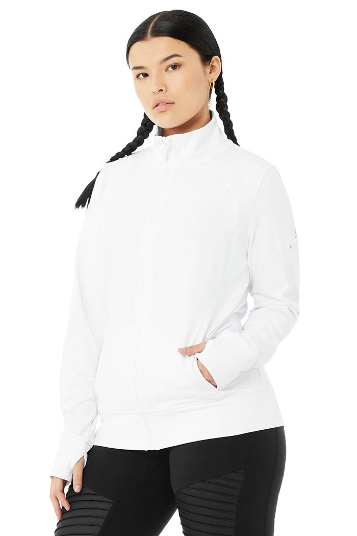 Chaquetas Alo Yoga Contour Mujer Blancos | 762195IWT