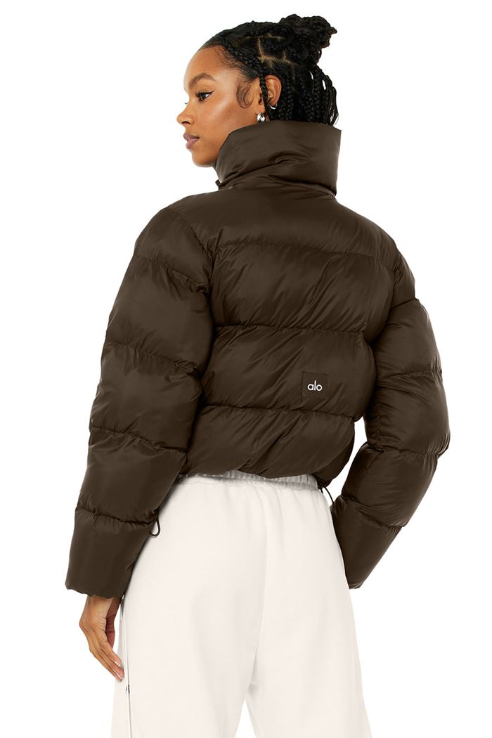 Chaquetas Alo Yoga Gold Rush Puffer Mujer Negros | 968402PRB