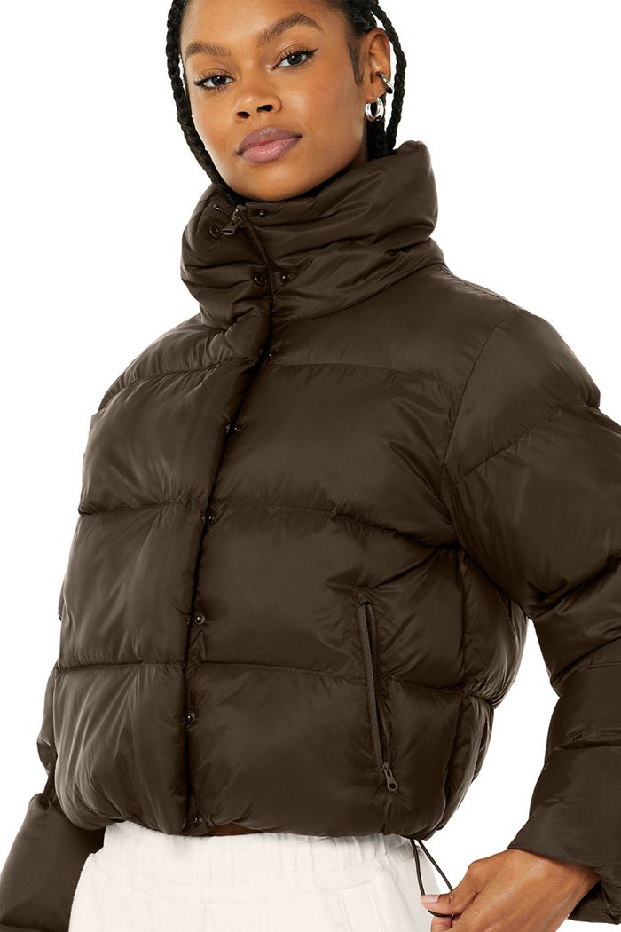 Chaquetas Alo Yoga Gold Rush Puffer Mujer Negros | 968402PRB