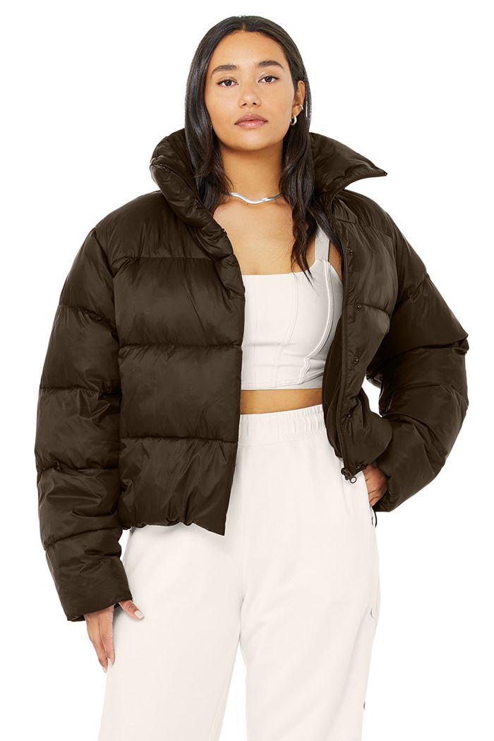 Chaquetas Alo Yoga Gold Rush Puffer Mujer Negros | 968402PRB