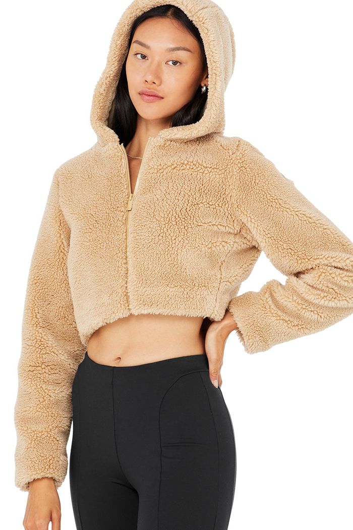 Chaquetas Alo Yoga LA Sherpa Mujer Marrom | 806357ZDT