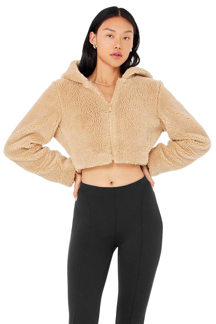 Chaquetas Alo Yoga LA Sherpa Mujer Marrom | 806357ZDT