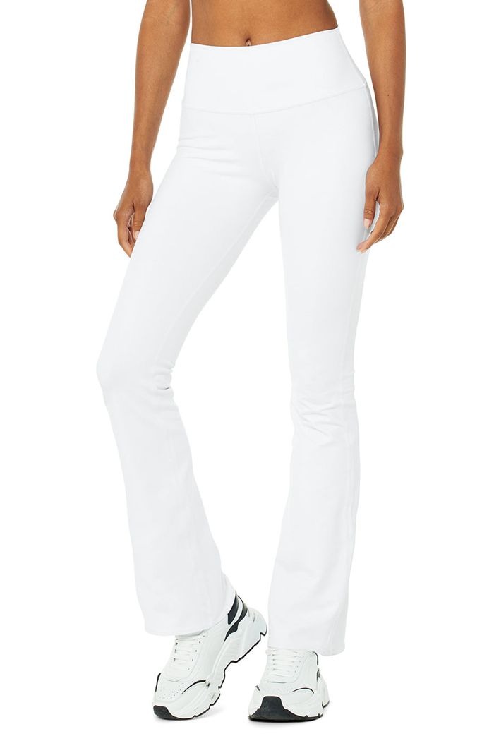 Leggins Alo Yoga Airbrush High-Cintura Bootcut Mujer Blancos | 714832LHE