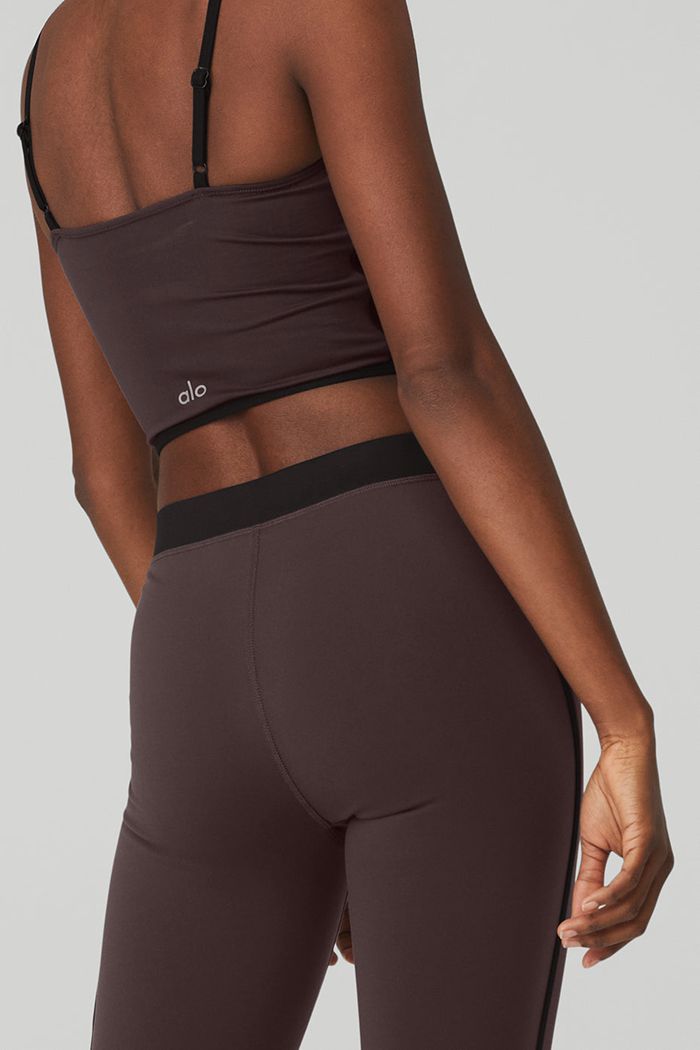 Leggins Alo Yoga Airbrush High-Cintura Stream Forro Mujer Negros | 790241QNC