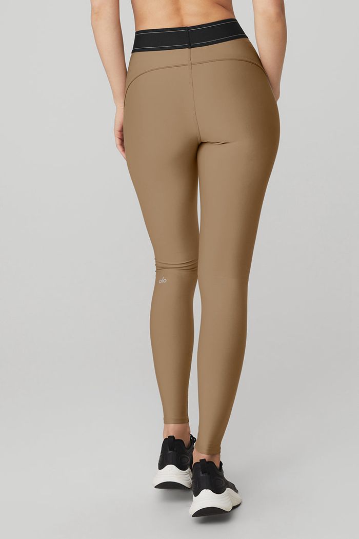 Leggins Alo Yoga Airlift High-Cintura Suit Up Mujer Marrom | 813259CBY