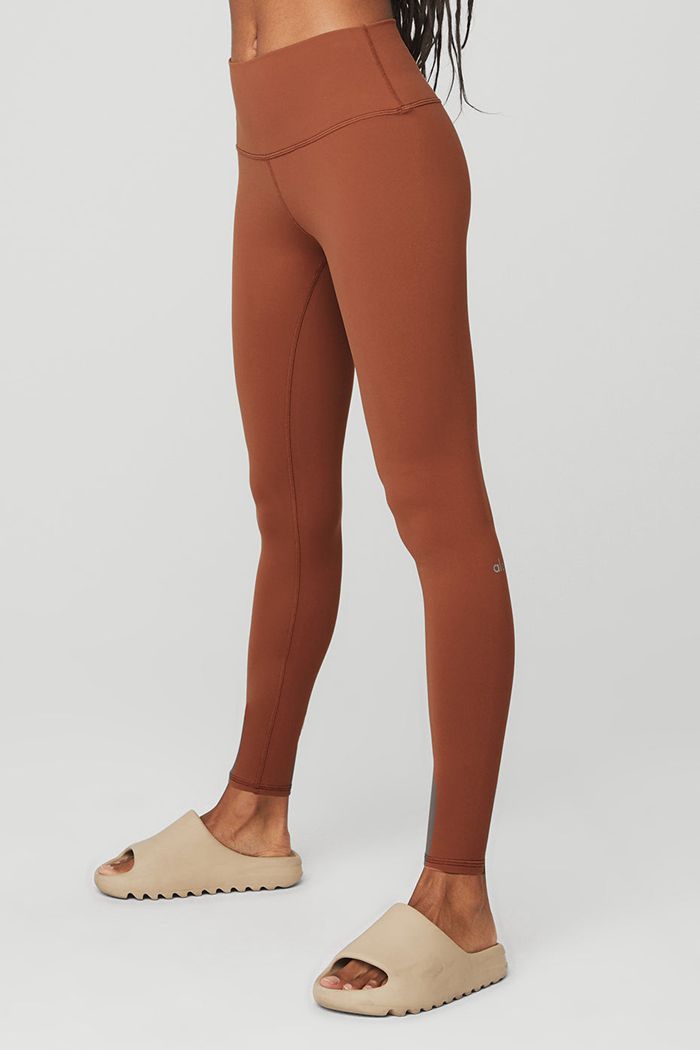 Leggins Alo Yoga High-Cintura Airbrush Mujer Rojos | 762905FGQ