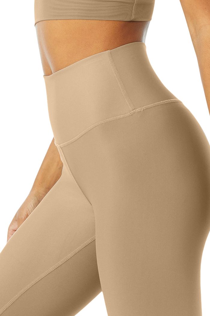 Leggins Alo Yoga High-Cintura Airlift Mujer Marrom | 328415IOR