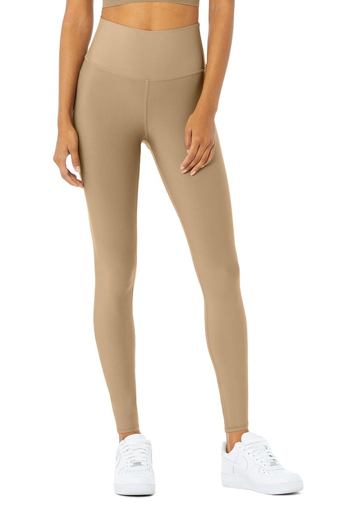 Leggins Alo Yoga High-Cintura Airlift Mujer Marrom | 328415IOR