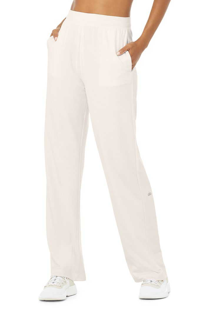 Leggins Alo Yoga High-Cintura Dreamy Anchos Mujer Blancos | 204597KBZ