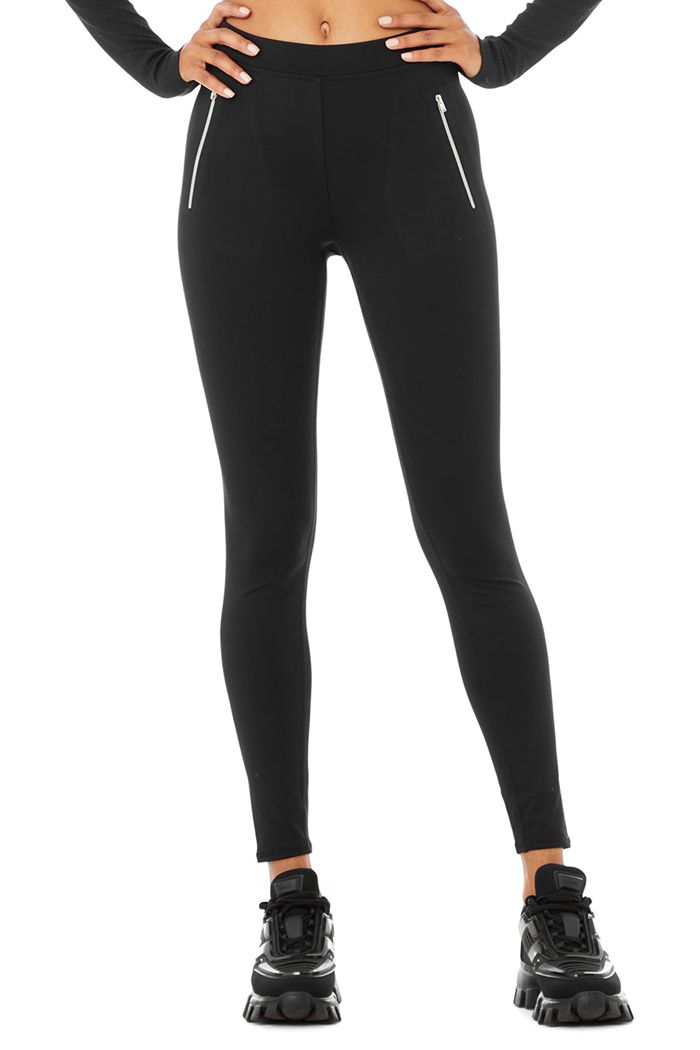 Leggins Alo Yoga High-Cintura Thrill Seeker Mujer Negros | 759412UGS