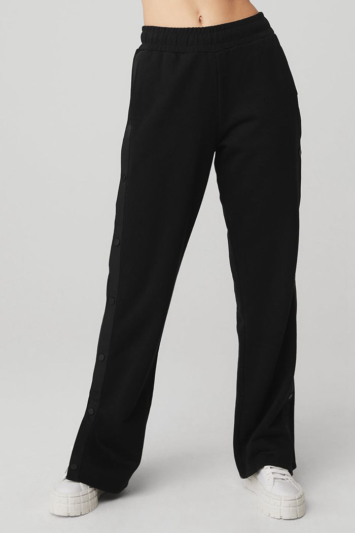 Pantalones Alo Yoga Courtside Tearaway Snap Mujer Negros | 529167TUK