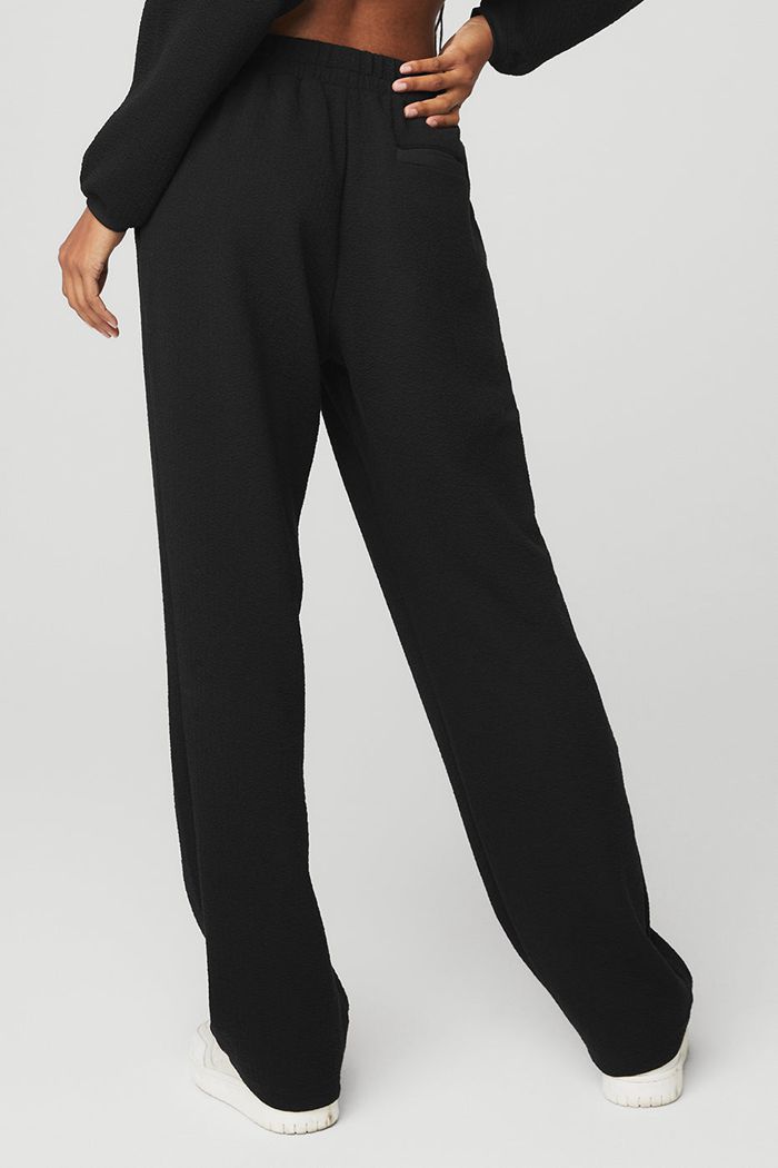 Pantalones Alo Yoga High-Cintura Tailored Sweat Mujer Negros | 654283OSM