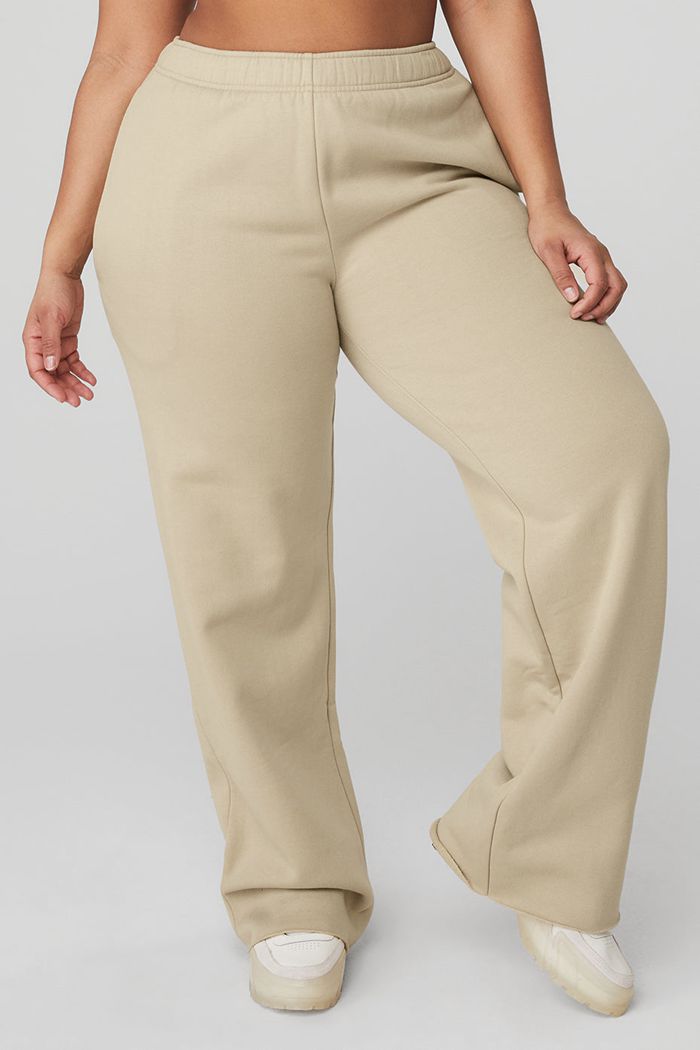 Pantalones Alo Yoga Puddle Sweat Mujer Marrom | 504329VFR