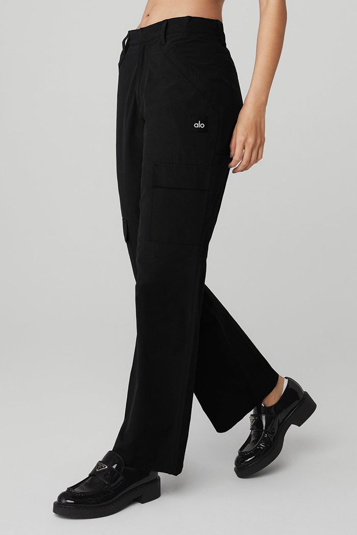 Pantalones Alo Yoga The Edge Mujer Negros | 570126DJP