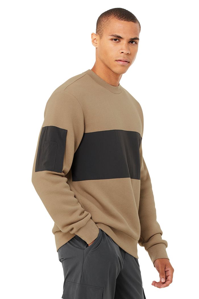 Pullover Alo Yoga Traverse Hombre Grises Oscuro | 753126DUM