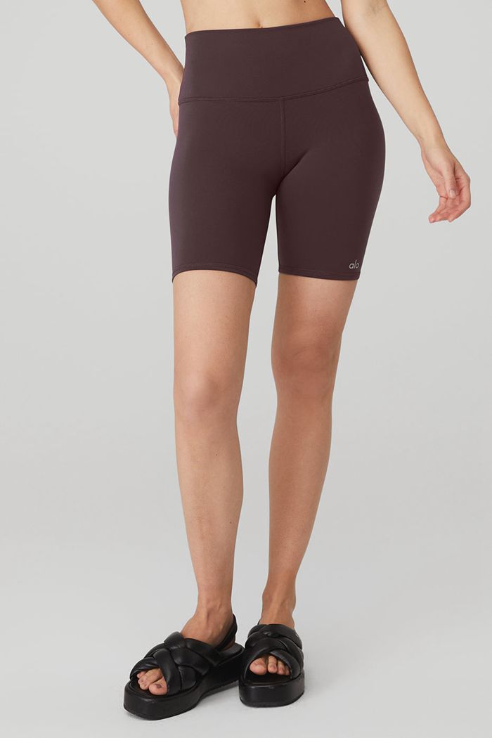 Short Alo Yoga High-Cintura Ciclismo Mujer Negros | 540763KUJ