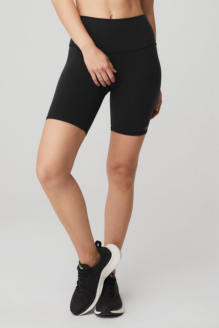 Short Alo Yoga High-Cintura Ciclismo Mujer Negros | 580261DLA