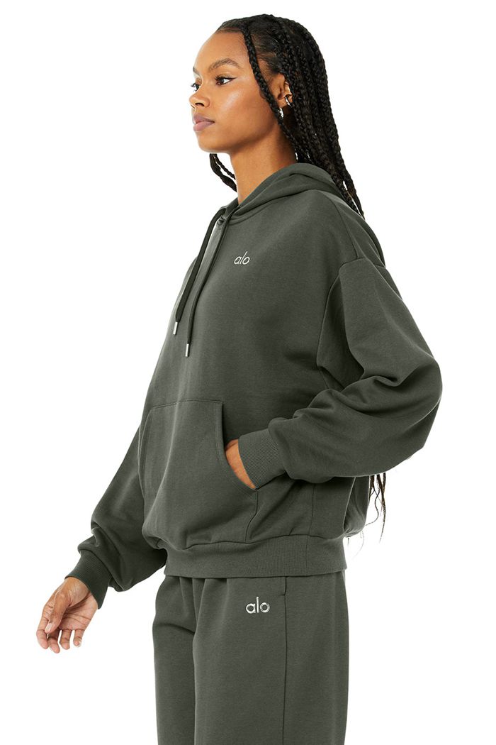 Sudadera Con Capucha Alo Yoga Accolade Mujer Verdes Oscuro | 835694ONZ