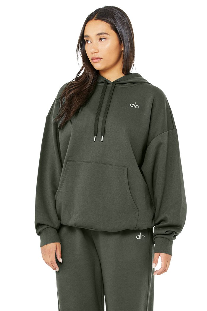 Sudadera Con Capucha Alo Yoga Accolade Mujer Verdes Oscuro | 835694ONZ