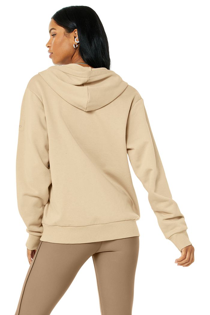 Sudadera Con Capucha Alo Yoga Everyday Full Zip Mujer Marrom | 572891DJS