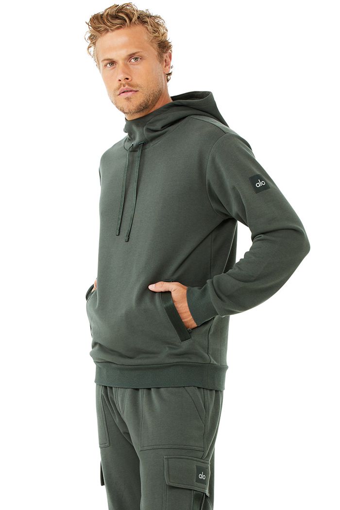 Sudadera Con Capucha Alo Yoga Highline Hombre Verdes Oscuro | 671842RPS