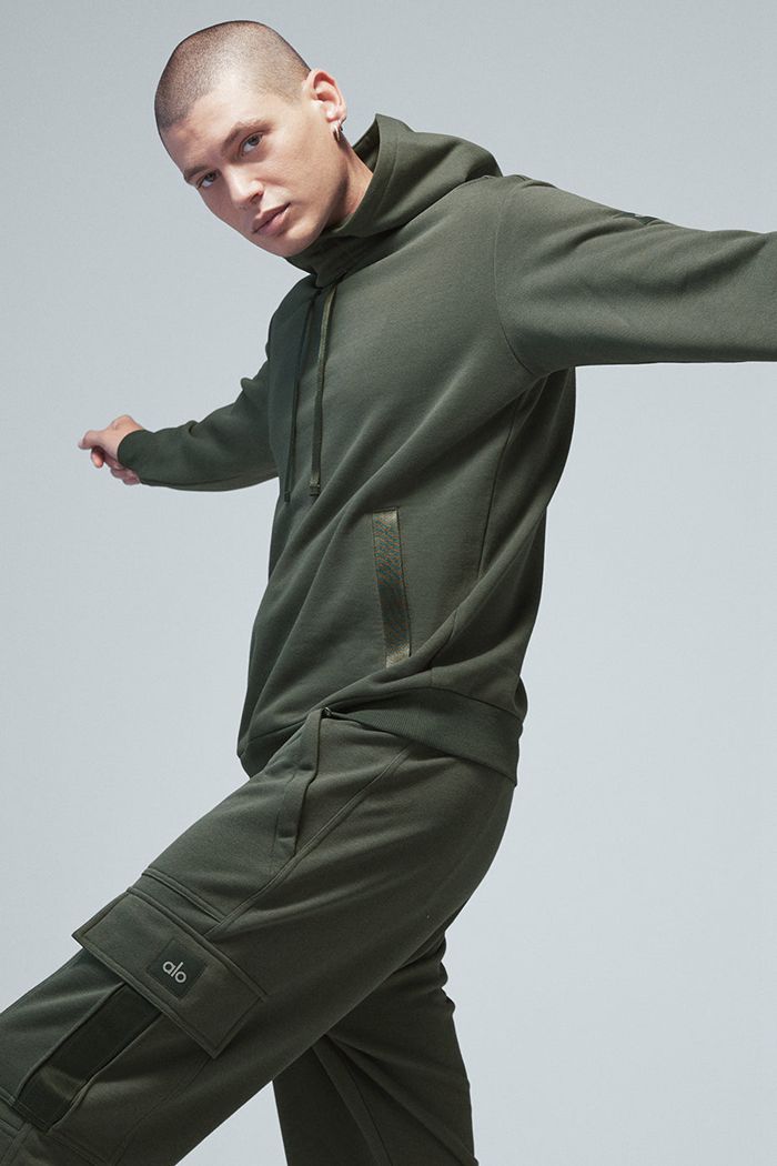 Sudadera Con Capucha Alo Yoga Highline Hombre Verdes Oscuro | 671842RPS