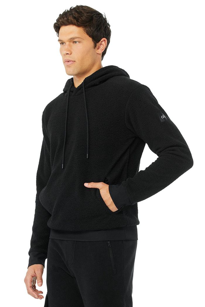 Sudadera Con Capucha Alo Yoga Sherpa Mujer Negros | 708963AOG