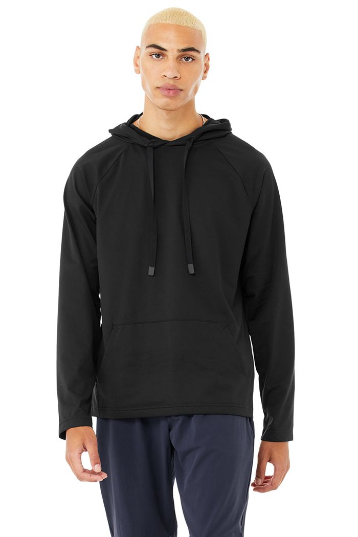 Sudadera Con Capucha Alo Yoga The Conquer Hombre Negros | 567108RJU