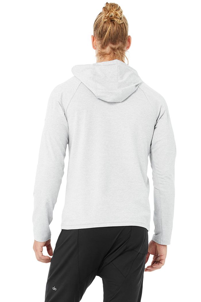 Sudadera Con Capucha Alo Yoga The Conquer Hombre Grises | 570482XJK