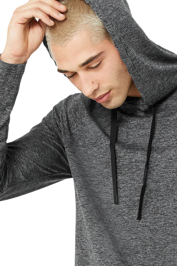 Sudadera Con Capucha Alo Yoga The Conquer Hombre Grises | 784032XHJ