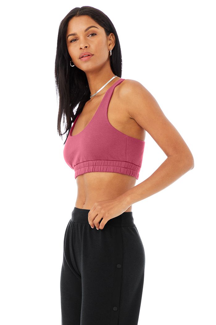 Sujetadores Alo Yoga Scoop Neck Sweatshirt Mujer Morados | 813526OTS