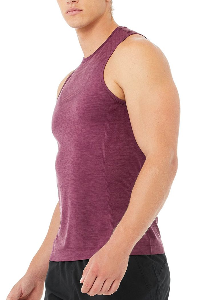 Tank Tops Alo Yoga Amplify Seamless Muscle Hombre Rojos | 739268CKA