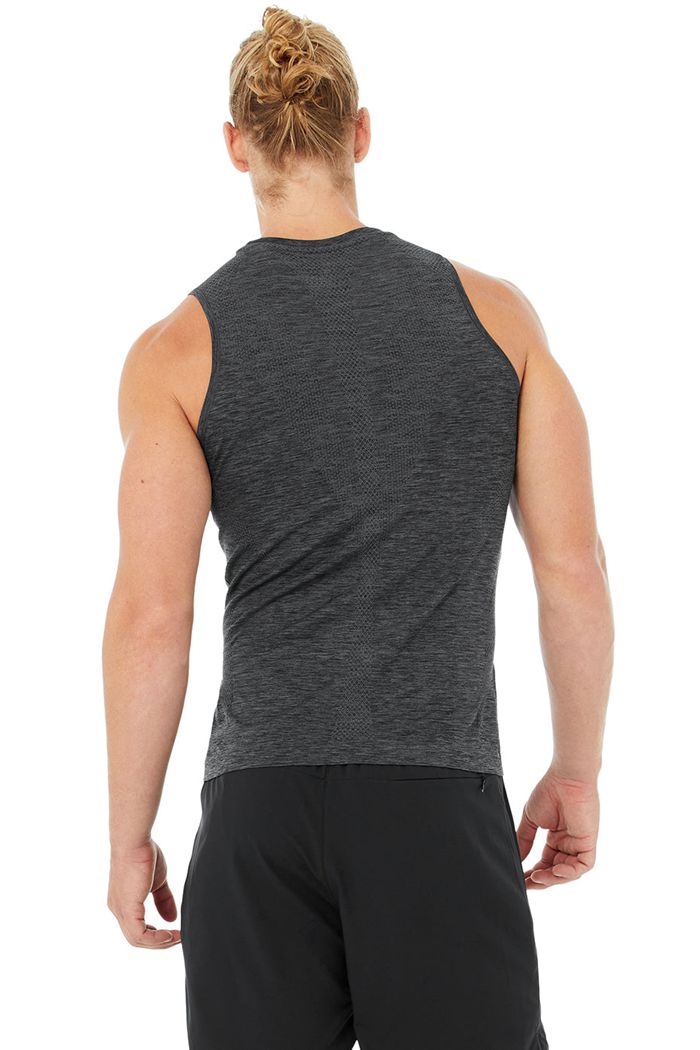 Tank Tops Alo Yoga Amplify Seamless Muscle Hombre Negros | 912836AIR